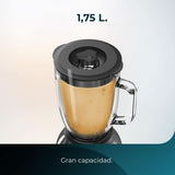 Cecotec Standmixer Power Black Titanium 2200MAX Smooth, 2200 W Maximale Leistung, 6 Klingen Aus Edelstahl, Ice-Crush-Funktion, Turbo- Och Smoothie-Funktion, Autoclean-Funktion Kitchen Naty Shop