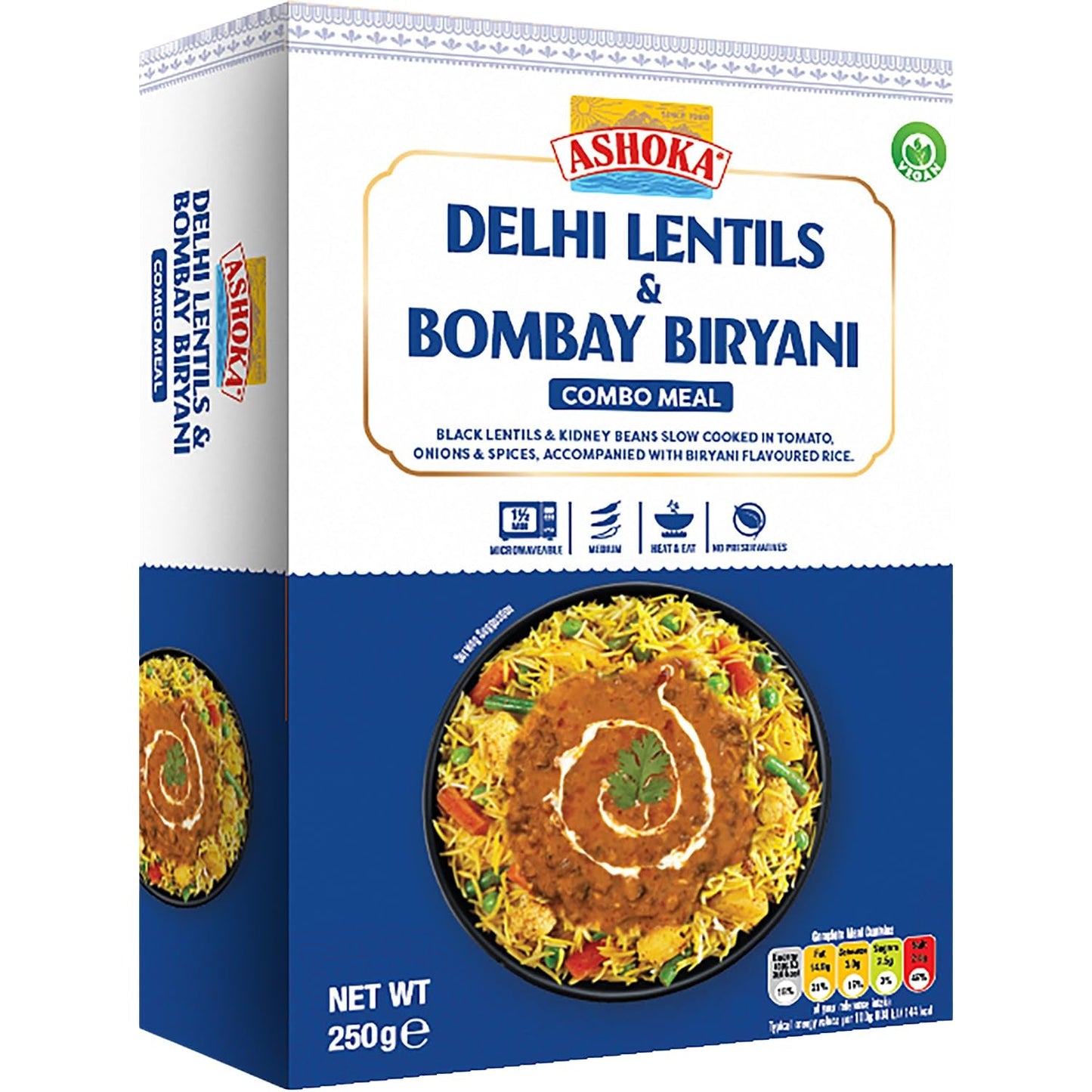 ASHOKA - Instant Delhi-linser och Bombay Biryani - (1 x 250 g)