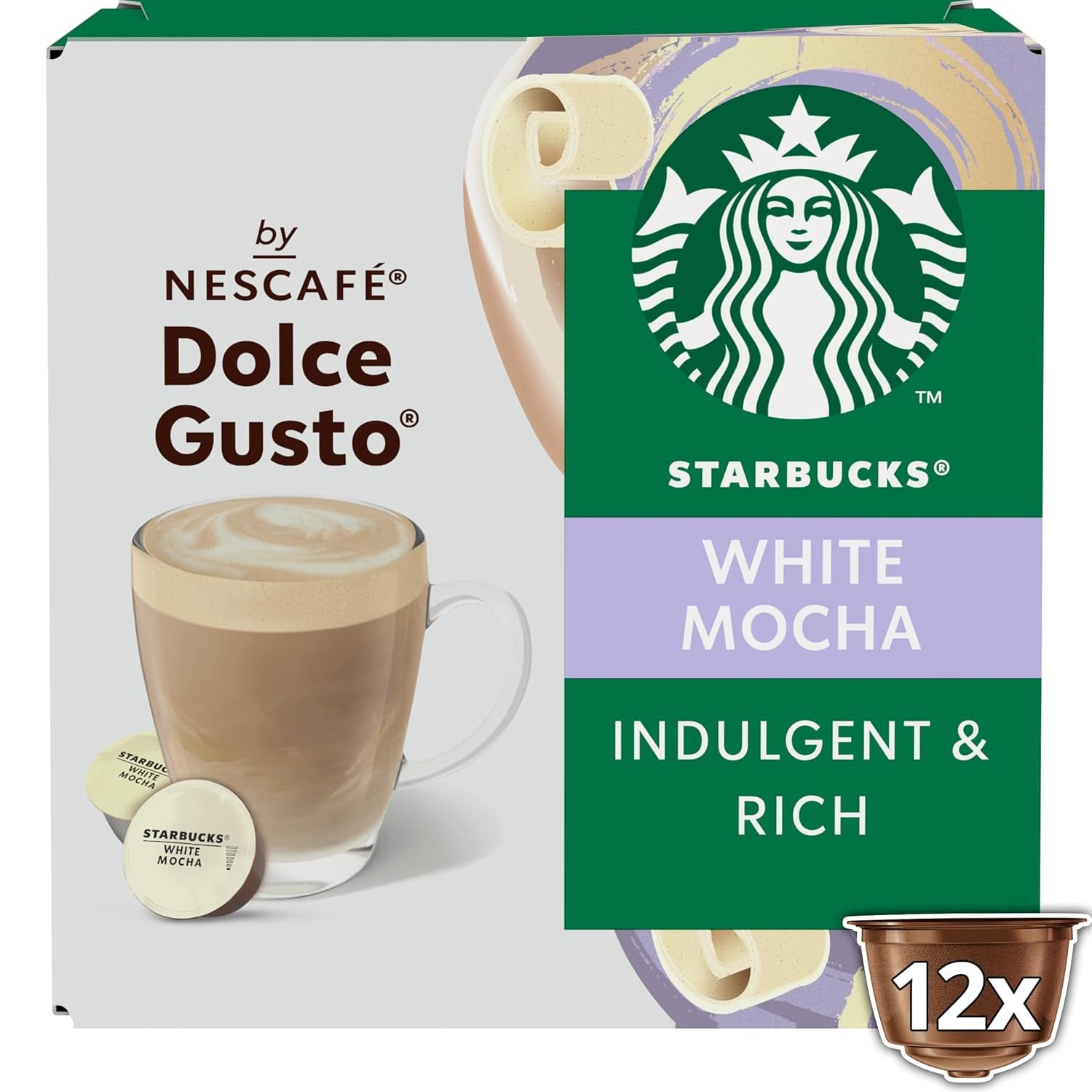STARBUCKS White Mocha av Nescafé Dolce Gusto Kaffeekapseln 6 x 12 (72 Kapseln)
