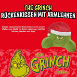 Grinchkudde - Ryggkudde för säng och soffa, ryggstöd med armstöd, Läskudde för rygg, nacke och huvud, grön, 40 x 38 cm