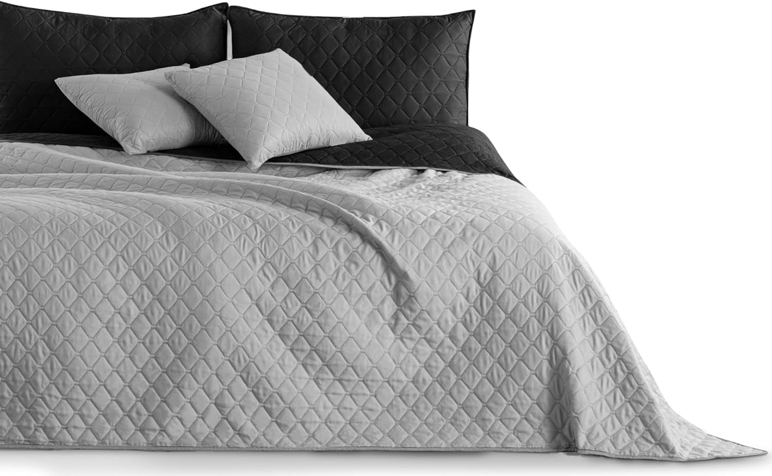 Avkoksöverkast 200 X 220 Cm Grafit Antracit Silver Grå Tvåsidigt överkast lättskött Axel Sängar och filtar Besuche den DecoKing-Store Axel Silver Svart 200 X 220 Cm
