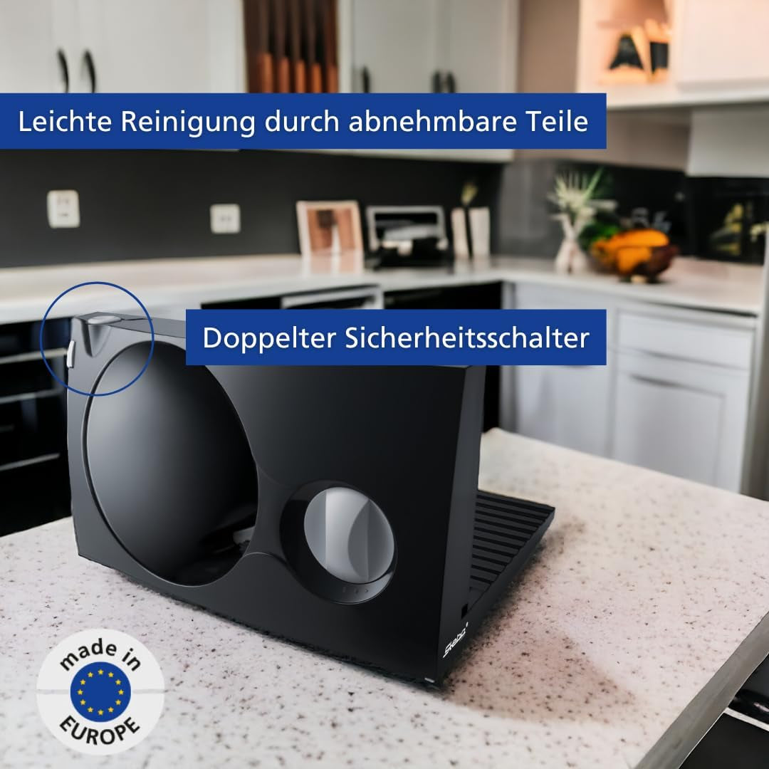 Steba multifunktionsskärare, justerbar skärtjocklek upp till 17 mm, handskydd Rasnite och Naty Shop Slicers