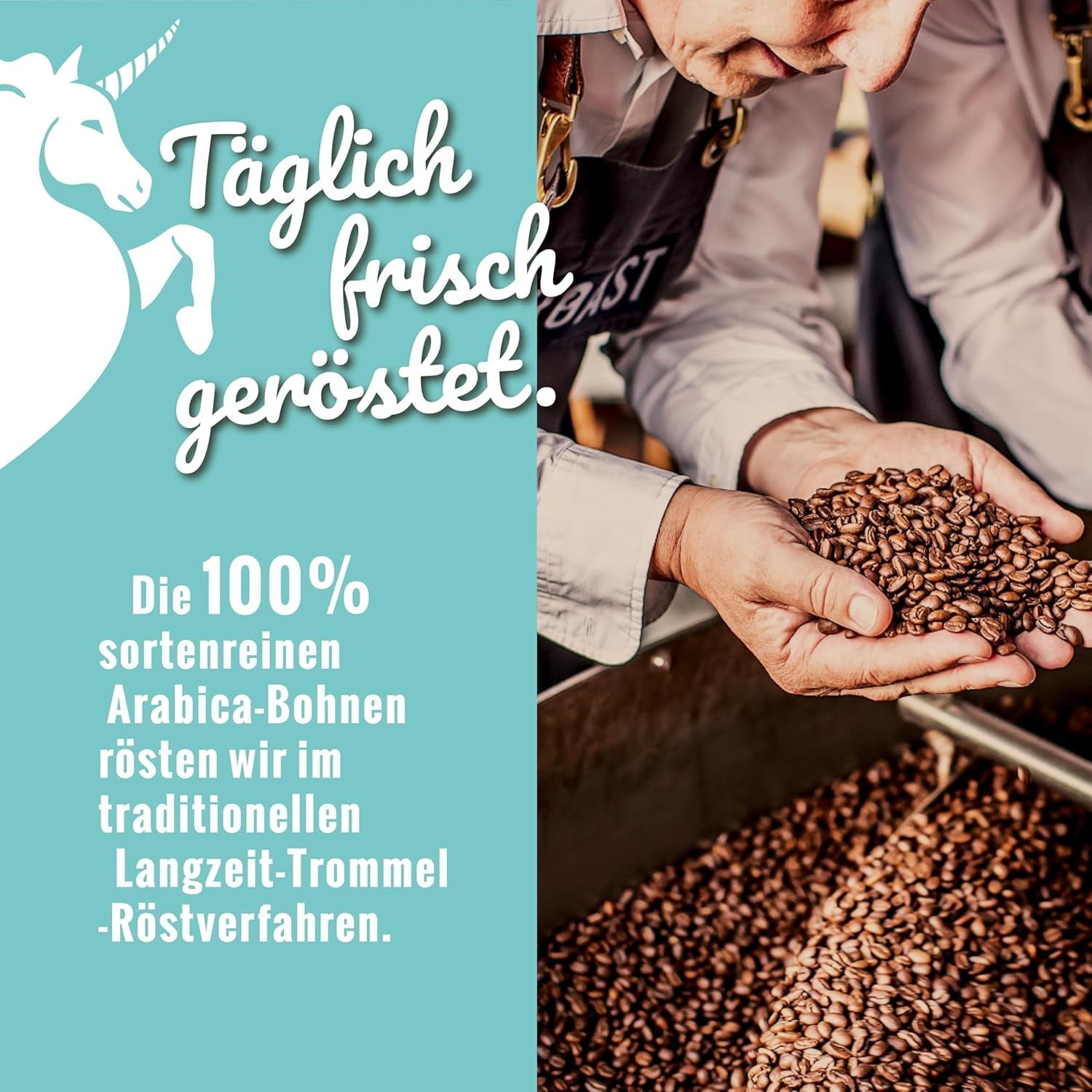 Blank Roast - EINZIG - 1 kg - Kaffeebohnen kafeinfrei - 100% Arabica aus Peru - schonend & umweltfreundlich entkoffeiniert - säurearm mit voller Crema - ideal för jede Zubereitungsart