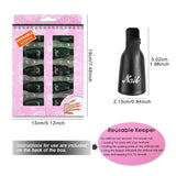 Hanyousheng Nagellackentferner Clips, Nagel Clips, 10 Stück Schwarz Nagelclips, Nagel Klammer, Nails Art Gel Cap, Soak off Clip Cap UV Gel Poliermittel Entferner Wrap Nail Tool