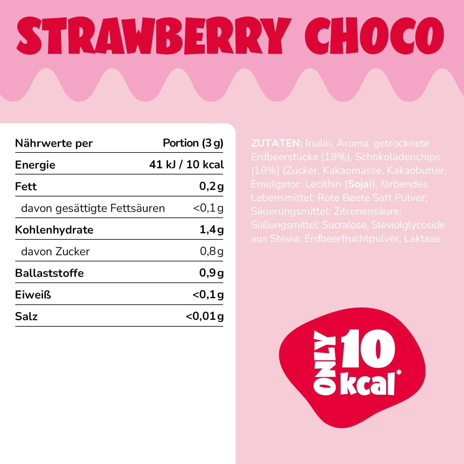 Ahead Flavour Pulver, Jordgubbschoklad 250 gram, 83 portioner Smaker Naty Shop