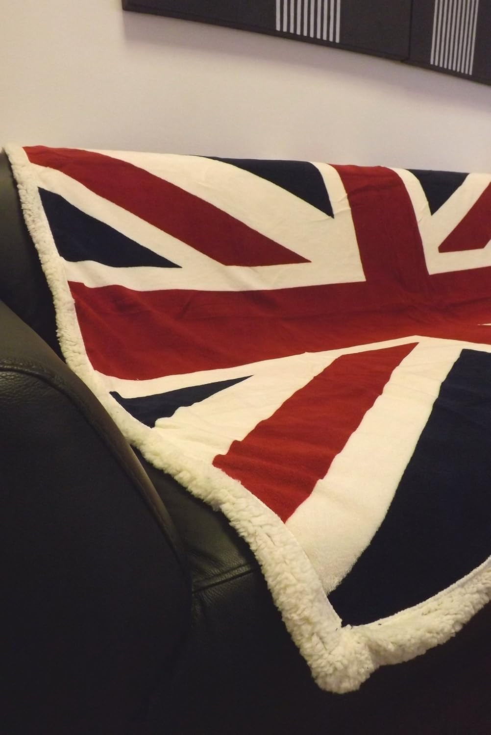 Rapport Union Jack Flag Extra Mjuk Fleece Säng/Soffa Filt Röd/Vit/Blå. Sängar och filtar Rapport Röd / Vit / Blå