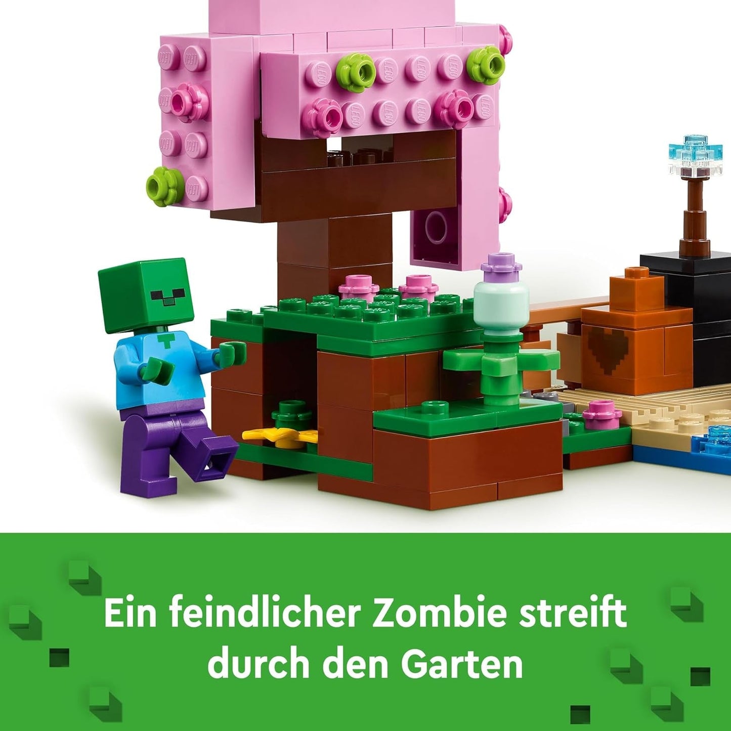 LEGO Minecraft Cherry Blossom Orchard Toy Garden att utforska med solig, sniffer, zombie och bin Gamerpresent för pojkar och flickor 8 år gamla 21260 Byggset Beuche den LEGO-Store