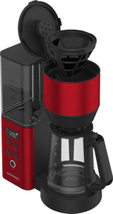 Digital espressomaskin med filter GRUNDIG KM8440, röd, 1000 W, 1,25 liter
