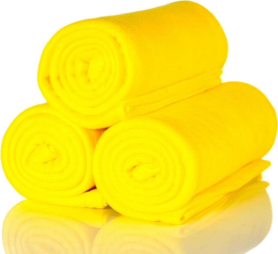 ALCLEAR 3 stycken Oeko Tex fleecefiltar, färg: antracit, stor storlek 130X160 Cm, över 200 G/M2, sofffilt sofffilt filt vardagsrumsfilt, picknickfilt soffa sofffilt Sängar och filtar Besuche den ALCLEAR-Store Gul 3 stycken C30X1m