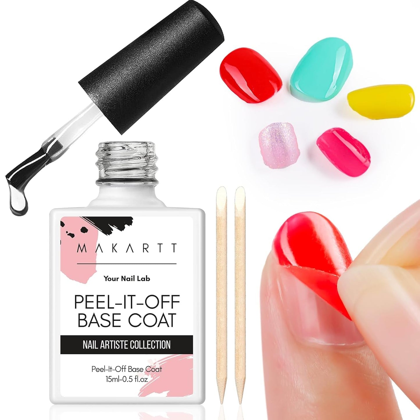 Makartt Blooming Gel Nagellack - 15ml Blooming Gel Nagellack Extender med marmorfärg, gelfärg, DIY-manikyr-nageldesign, blommor, djur, akvarell, magisk manikyrsats
