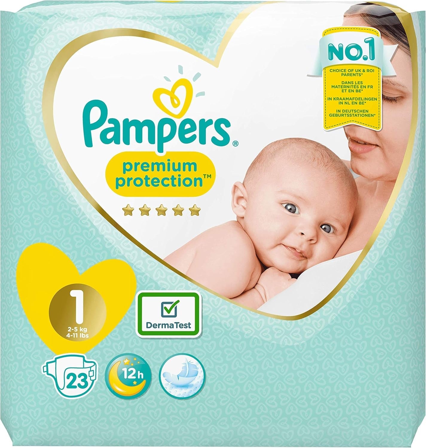 Pampers Premium Protection New Babyblöjor, storlek 1 (nyfödd), 22 st