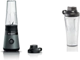 Bosch Mini-Standmixer Vitapower Serie 2 MMB2111S, Highspeed-Mixer, Bis Zu 40 000 Rpm, Tritan Togo-Flasche 0,6 L, Trinkdeckel, Bruchsicher, Spülmasch.Geeignete Teile, 450W, Silber/Schwarz Mit Kitchen Silber/Schwarzt Kitchen Naty Shop Bundle