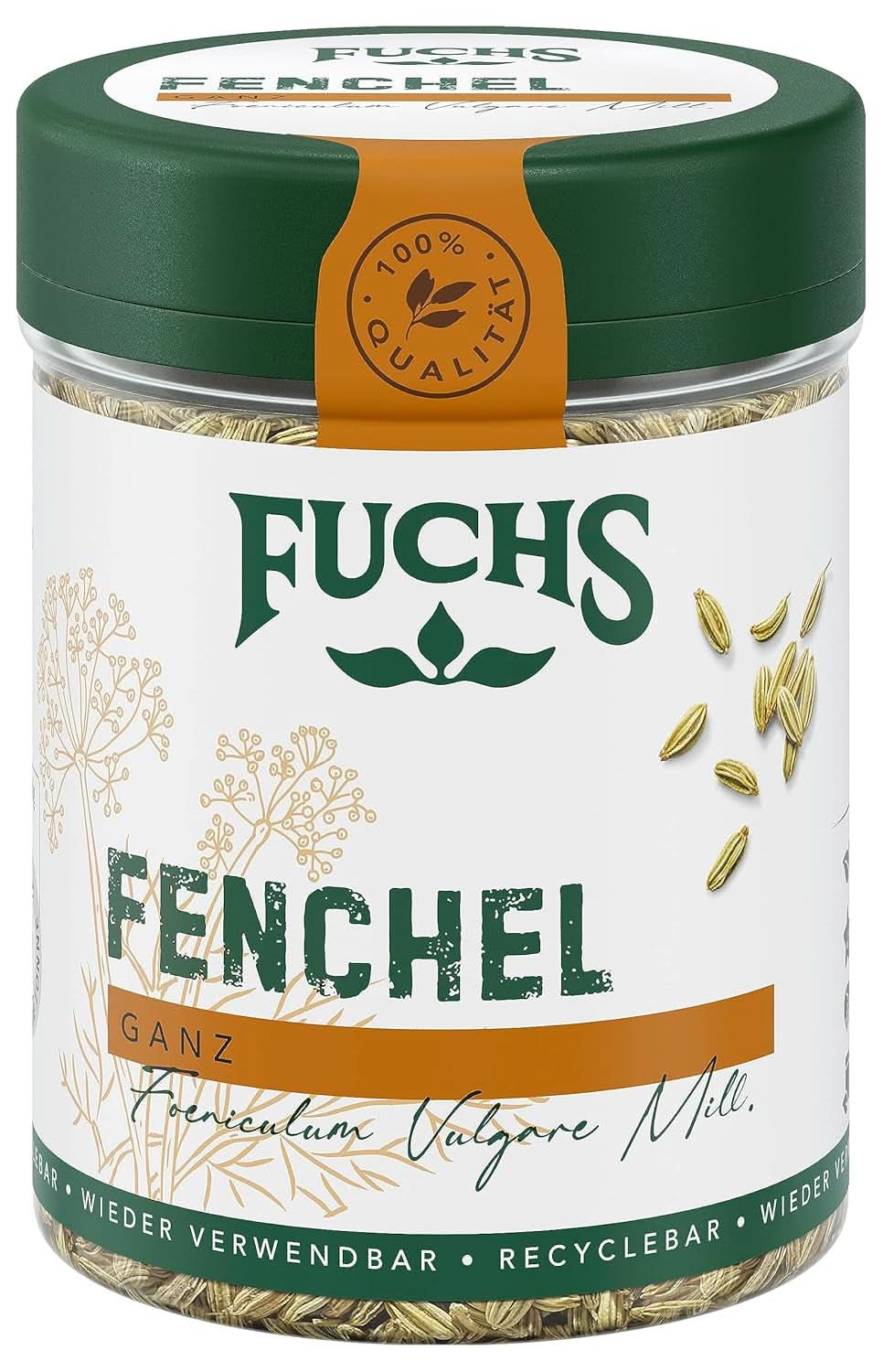Fuchs - Hel fänkål - söt och kryddig smak för fruktsallader - 45 g Condimente Naty Shop