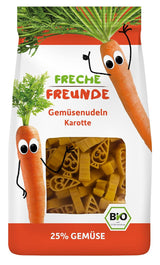 Freche Freunde Ekologiska grönsaksnudlar 'morot' 25 % grönsaksinnehåll Vegansk 6-pack (6 x 300 g)