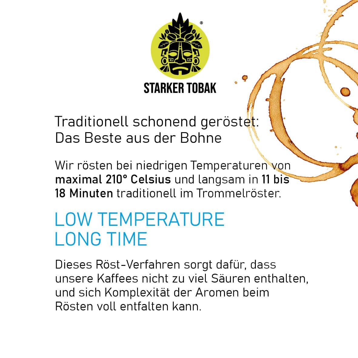 STARKER TOBAK Monsooned Malabar-kaffe, hel böna, handrostad - medelrostad, Indien, 100 % Arabica, Lämplig för filterkaffe, fransk press, helautomatiska kaffebryggare, skonsam för magen - extra låg syrahalt