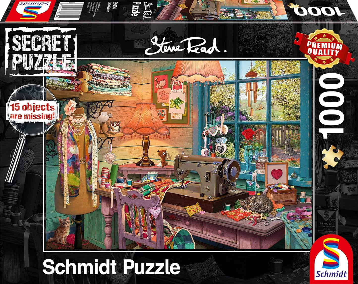Schmidt Spiele 59654 Hemligt pussel, I syrummet, pussel 1000 bitar Pussel Naty Shop Standardtitel
