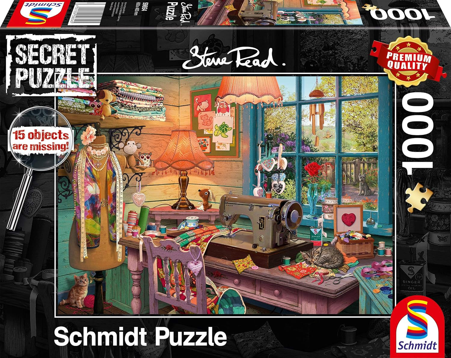 Schmidt Spiele 59654 Hemligt pussel, I syrummet, pussel 1000 bitar Pussel Naty Shop Standardtitel