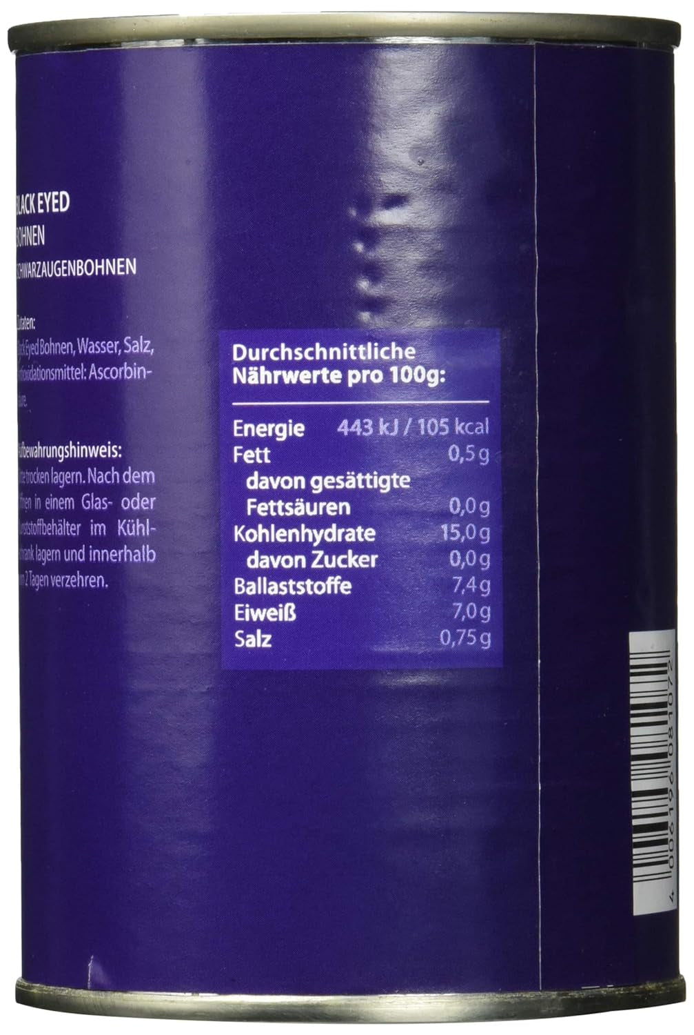 Black Eyed Beans 12-pack (12 x 425 ml)