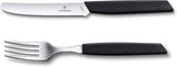 VICTORINOX Modernt schweiziskt bestickset för 6 personer 12-delat kök Naty Shop Svart
