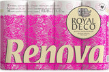 Toalettpapper Renova 4 lager vit dekorerad doftande - 12 rullar rulle Blanco Decorado Perfumado