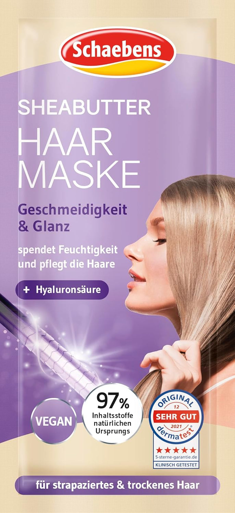 Sheasmör hårmask - smidighet och glans - för skadat och torrt hår VEGAN Naty Shop hårmask Standardtitel