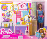 Barbie Fashion Boutique Playset - foliemönsterdocka, över 150 originalutseende, innehåller 2 blusar och 5 folielakan, klädställ och kreditkortsläsare, 3+, HKT78