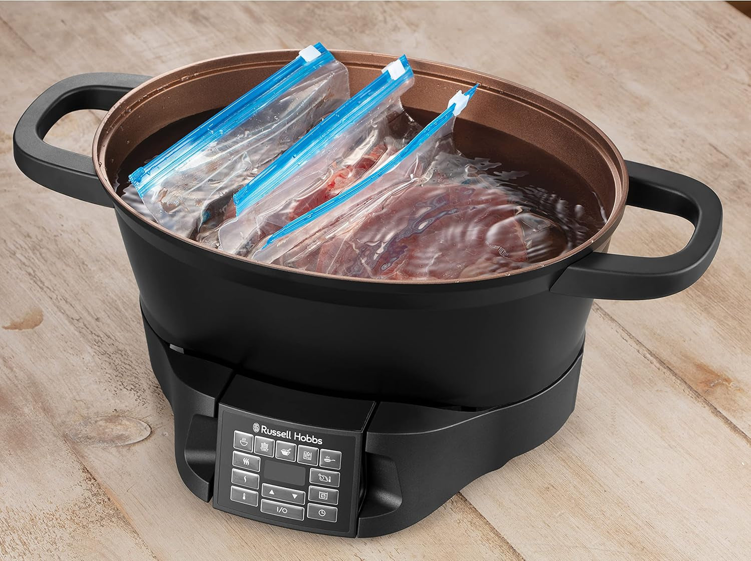 Multicooker Russell Hobbs 6,5L, digital display, 8 matlagningsfunktioner Slow Cooker Naty Shop