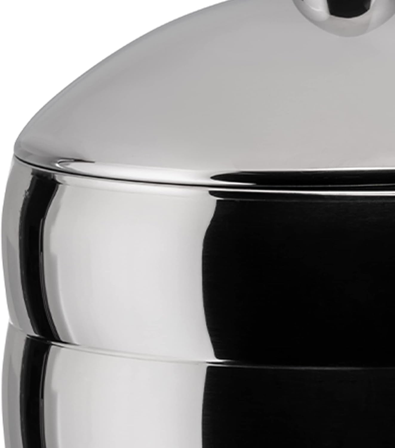 Alessi Kalistò 2 CB02 - Köksburk i rostfritt stål 18/10 med aluminiumknopp, 114 cl, silver Matförvaringslådor Naty Shop