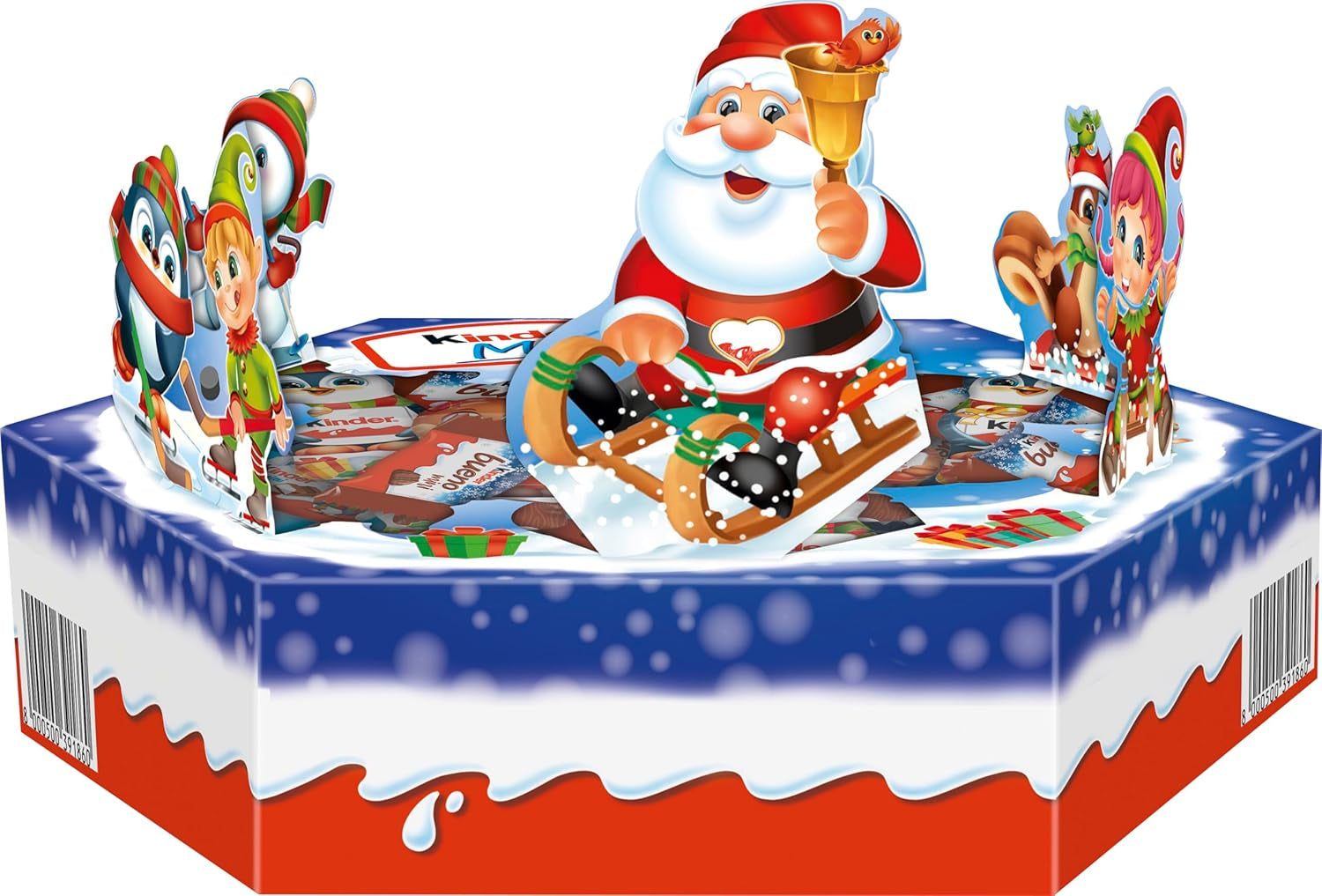 Kinder Mix jultallrik - läckra chokladspecialiteter från Kinder-sortimentet - 143g