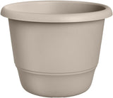 elho Amiga Round 47 - Blomkrukor inomhus och utomhus - 100% återvunnen plast - Ø 47,0 x H 35,3 cm - Beige/Svampbeige