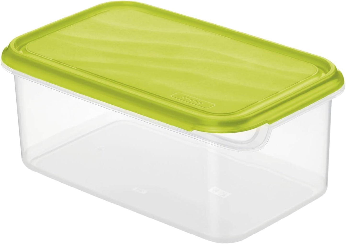 Rotho Rondo matförvaringsburk 1,5l med lock, BPA-fri plast (PP), transparent/grön, 1,5l (24,0 x 16,0 x 7,5 cm) Matförvaringslådor Naty Shop 2L