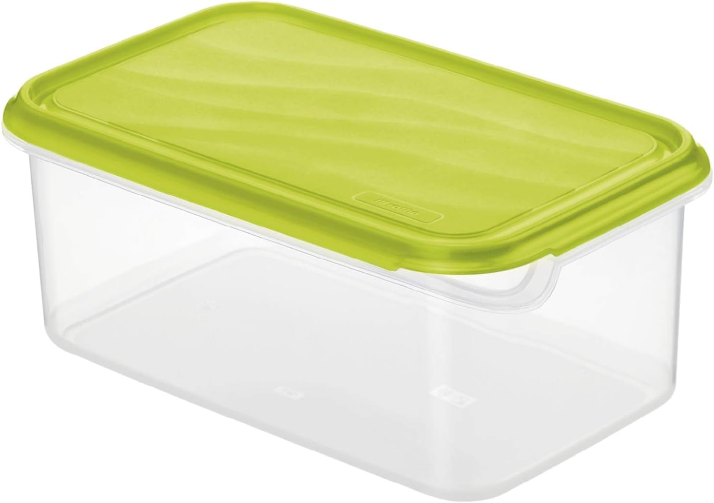 Rotho Rondo matförvaringsburk 1,5l med lock, BPA-fri plast (PP), transparent/grön, 1,5l (24,0 x 16,0 x 7,5 cm) Matförvaringslådor Naty Shop 2L