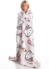 Hello Kitty överkast, rosa, mjuk filt 130X170Cm, överkast av mikrofiber eller bäddsoffa. Kvalitet med Oekotex certifikat, Sanrio sängar och filtar Besuche den Kanguru-Store