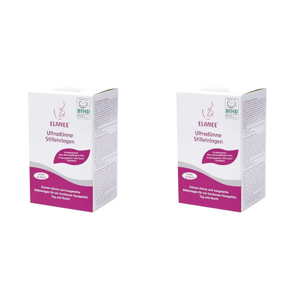 ELANEE 219-V1 Ultratunna amningsskydd, vit Tillbehör Mat och amning Bebe Naty Shop 24 st (förpackning med 2)