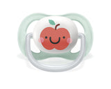 Philips AVENT ultraluftnapp - 2-pack, BPA-fri, andas, för bebisar 0-6 månader, inklusive bärväska och sterilisering, äpple/päron (modell SCF080/17)