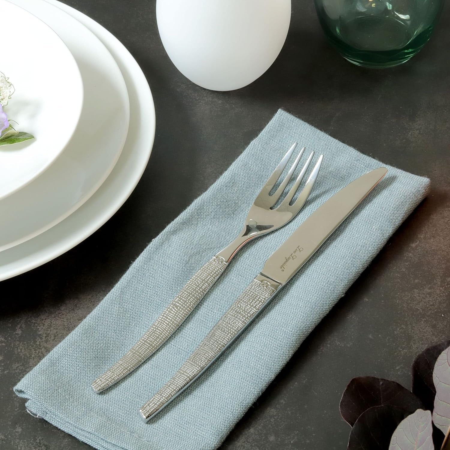 JET bestick med glänsande design, exceptionellt bestickset, 30 delar Naty Shop Kitchen