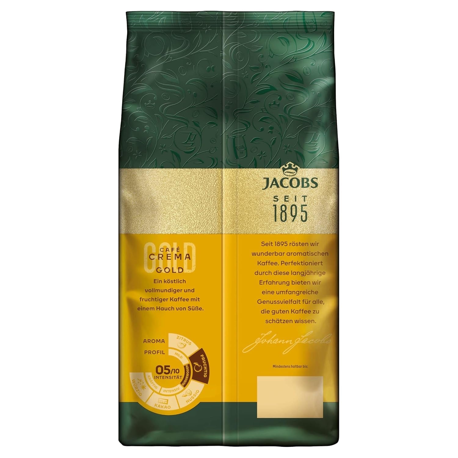 Jacobs Expert Roast Cafe Crema Gold, hela kaffebönor (4 x 1 kg)