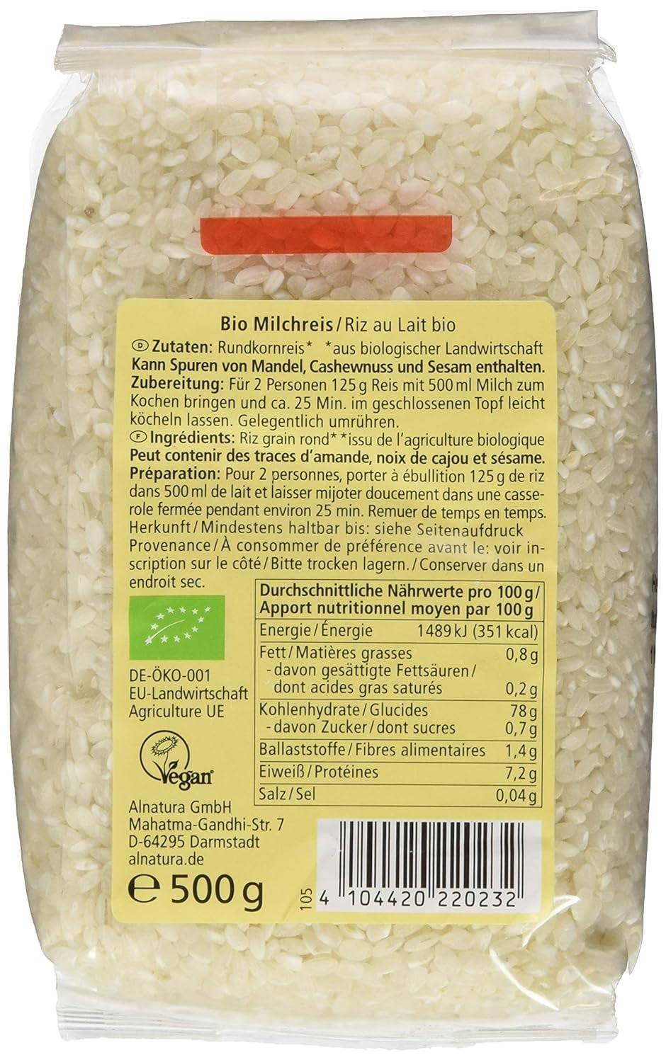 Ekologisk rispudding, 500g