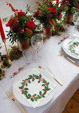 Talking Tables 20 XL julpappersservetter med Holly Design | Lyxiga engångsservetter | Återanvändbar | Perfekt för jul- och middagsfester | Hög kvalitet | 40 cm X 40 cm