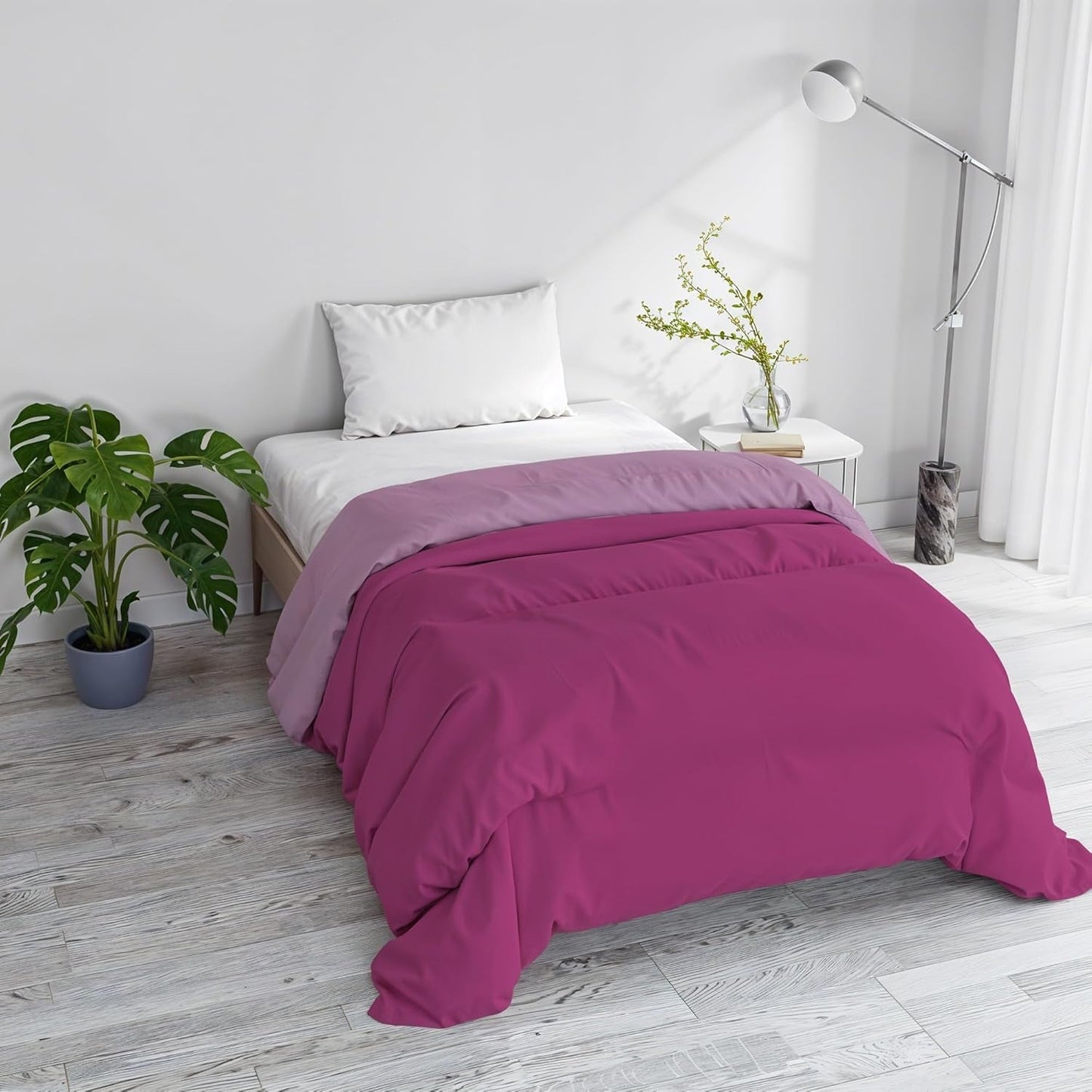 Grundläggande vinterfilt, vanlig och vadderad, mörkgrön/kräm, 200X245Cm Naty Shop täcken och täcken Fuchsia/Lilac 200X245Cm
