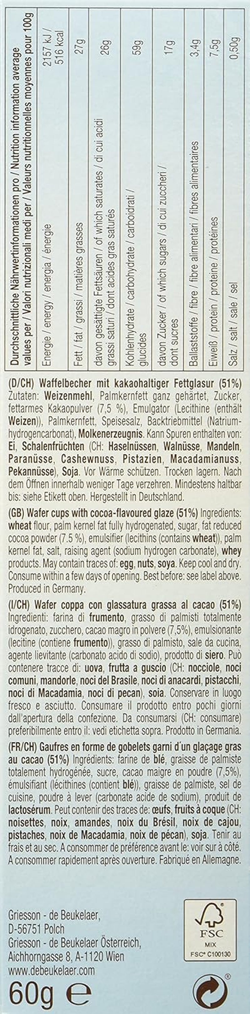 Debeukelaer Decor on Ice - Våffelförpackningar, förpackning om 12 (12 x 60g)