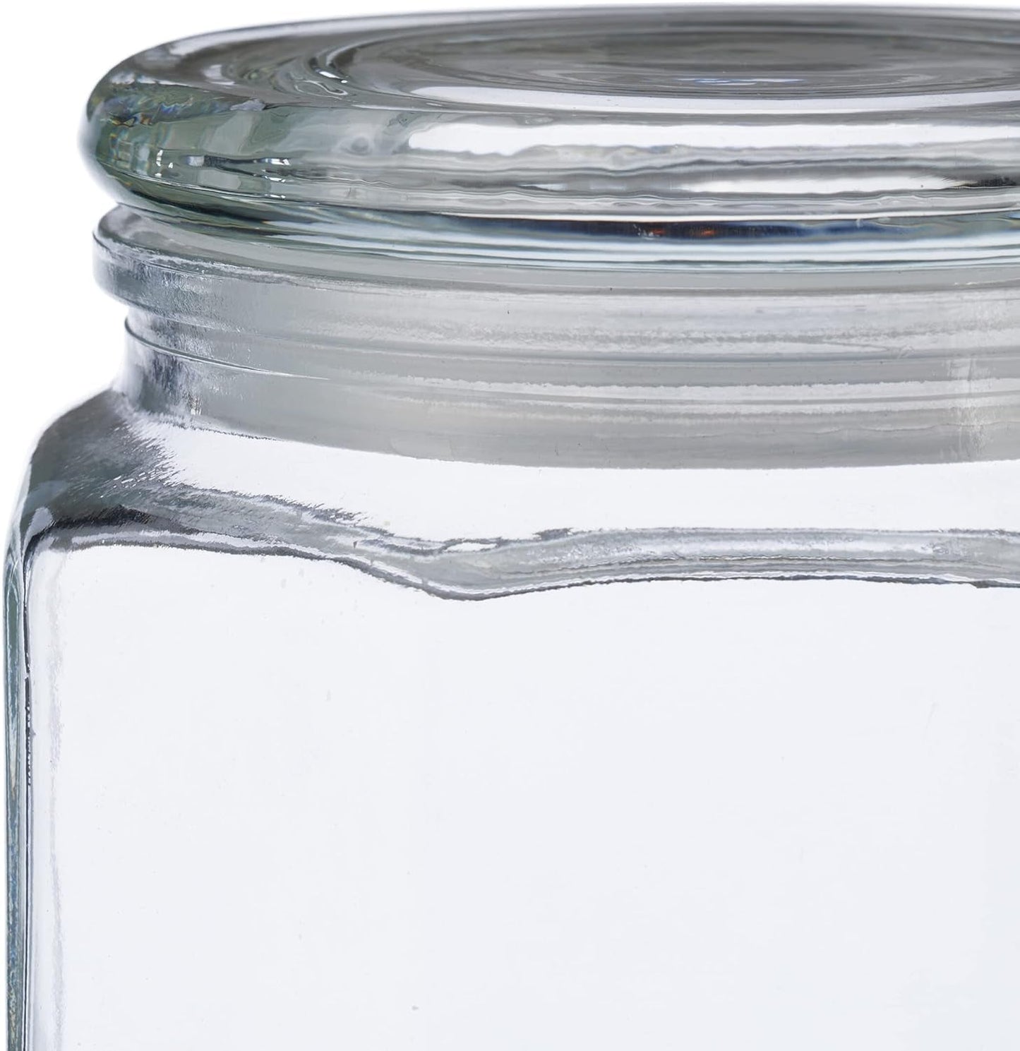 Relaxdays förvaringsburkar med lock Set med 6 glas 1,3L åttakantiga förvaringsburkar Lufttäta glasbehållare Klara matförvaringslådor Naty Shop