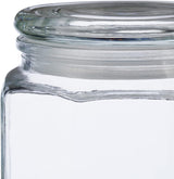 Relaxdays förvaringsburkar med lock Set med 6 glas 1,3L åttakantiga förvaringsburkar Lufttäta glasbehållare Klara matförvaringslådor Naty Shop