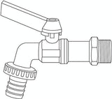 Gardena kulventil: inomhus- och utomhusventil, 33,3 mm (G 1 tum) gänga, för 19 mm (3/4 tum) slangar (7333-20)