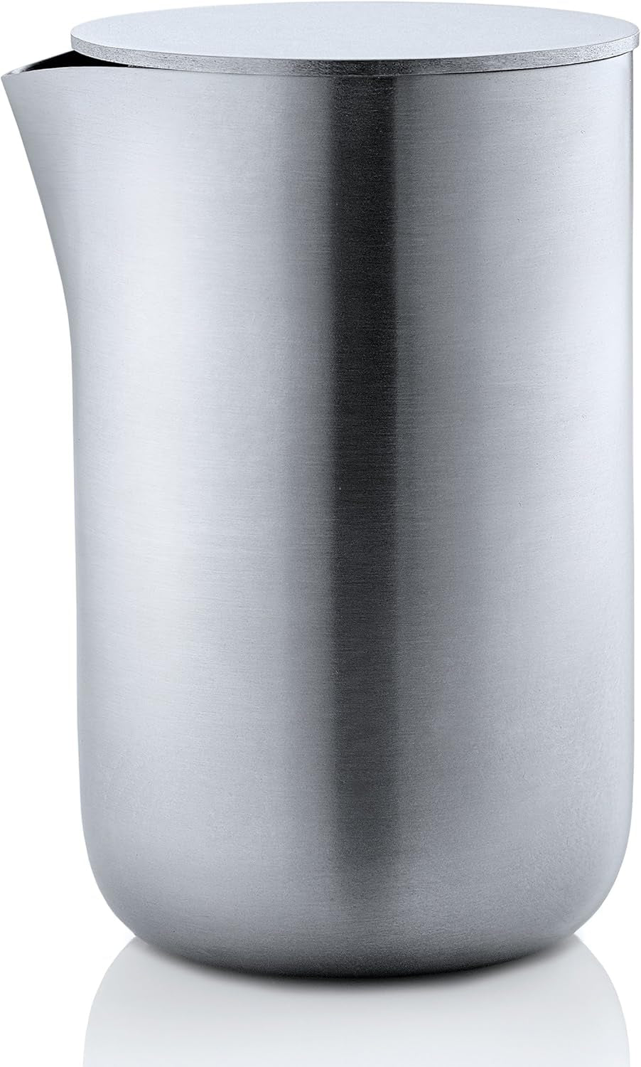 blomus -BASIC- Vispar i matt rostfritt stål med lock, kapacitet 120 ml, elegant mjölkmugg, tål diskmaskin (H/B/H: 8,3 x 6,1 x 5,7 cm, rostfritt stål, 63618)