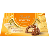 Lindt Choklad | FIORETTO Zabaione presentset | 138g | 6 mjölkchokladpraliner med Zabaione-tryffelfyllning och knaprig topping, innehållande alkohol | Choklad present