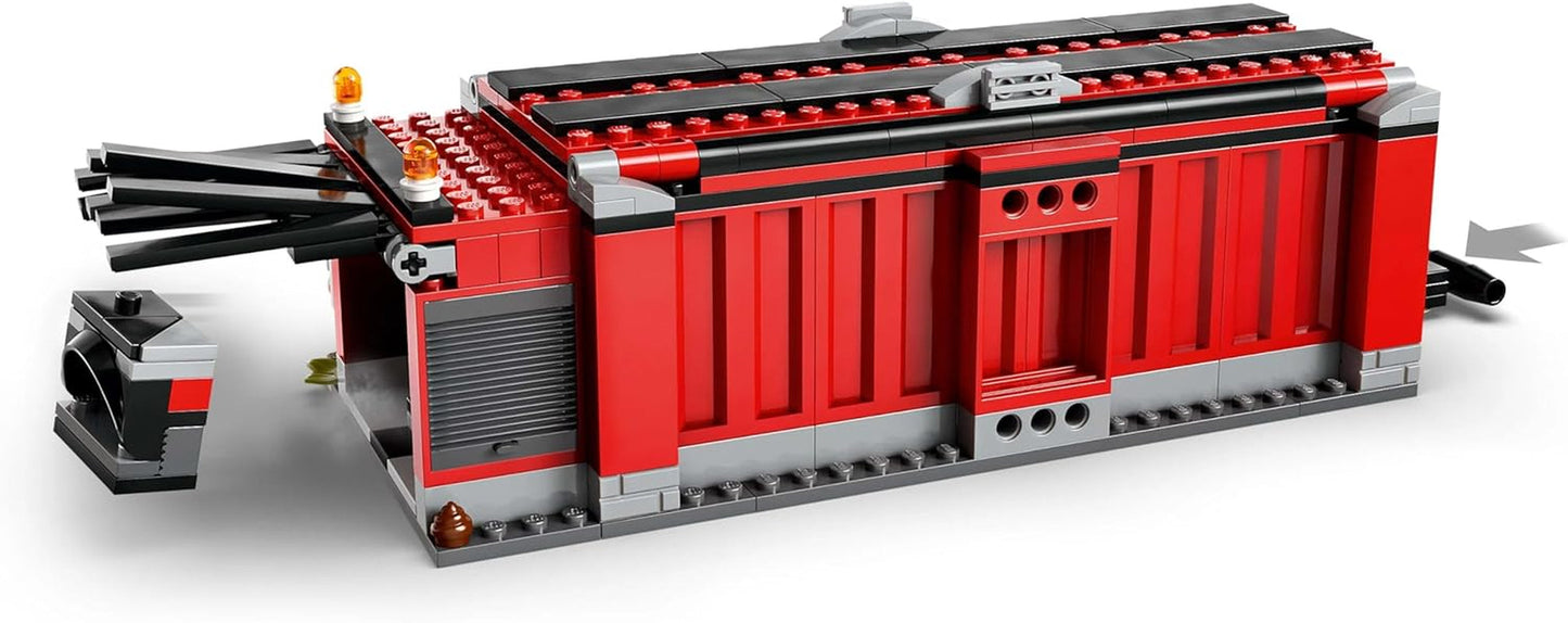 LEGO City skrotgård med bilar - leksak med skrotpress och kran, 2 leksaksbilar, 4 fungerande minifigurer och kontorsbyggnad - födelsedagspresenter för pojkar och flickor från 8 år 60472 Besuche den LEGO-Store byggset