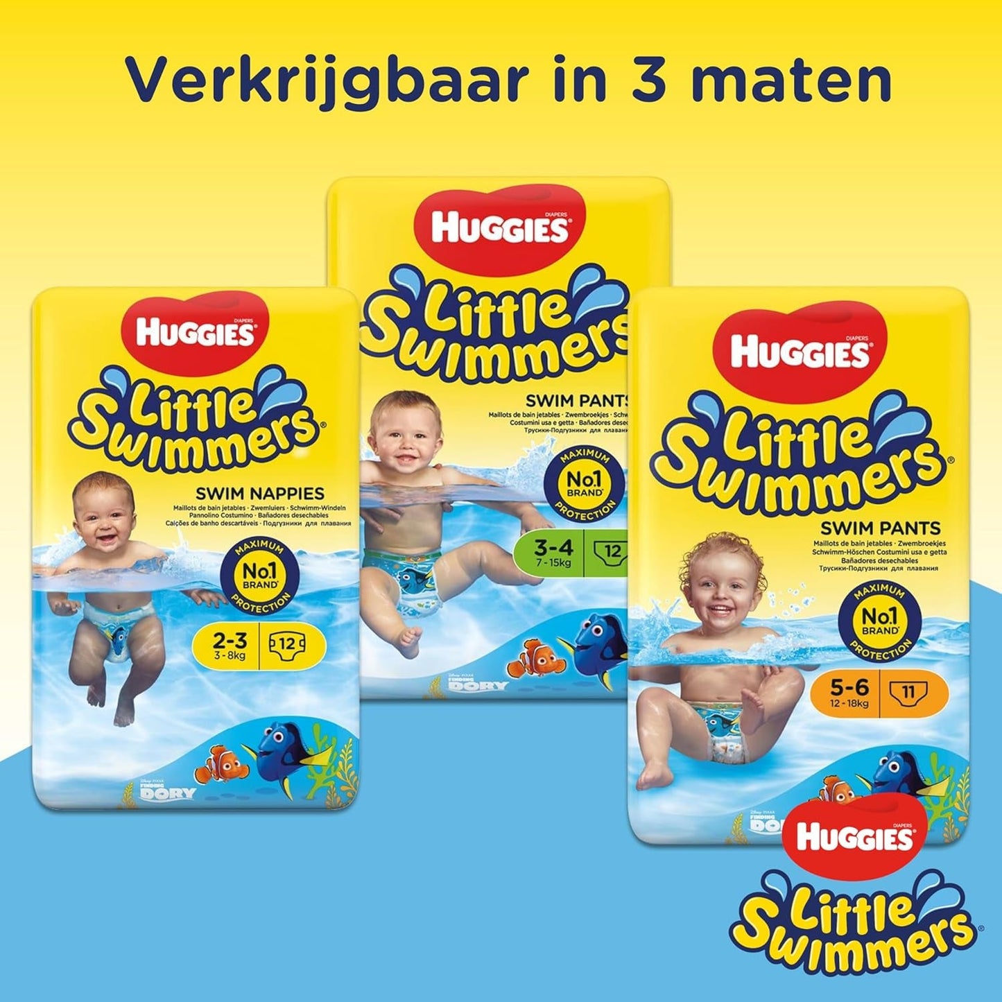 Huggies Little Swimmers Engångssimblöjor Storlek 2-3 - 36 Trosa Totalt