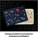 Die Drei ??? Barn - Brottspussel - Uppmärksamhet, sjömonster Från KOSMOS 680664, 150 bitar, Glow in the dark, Läsning, pussel, pussellösning, detektivpussel för barn från 7 år Pussel Naty Shop
