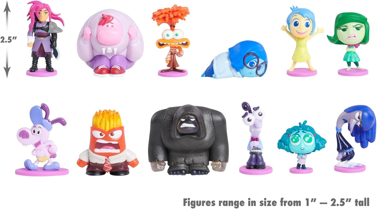 Spela bara Disney och Pixar inifrån och ut 2 minifigurer Samlarfigurer 2,5 cm till 6,4 cm höjd Leksaker för barn från 3 år och uppåt Actionfigurer Naty Shop